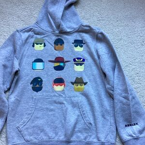 Gray Kids Roblox Hoodie